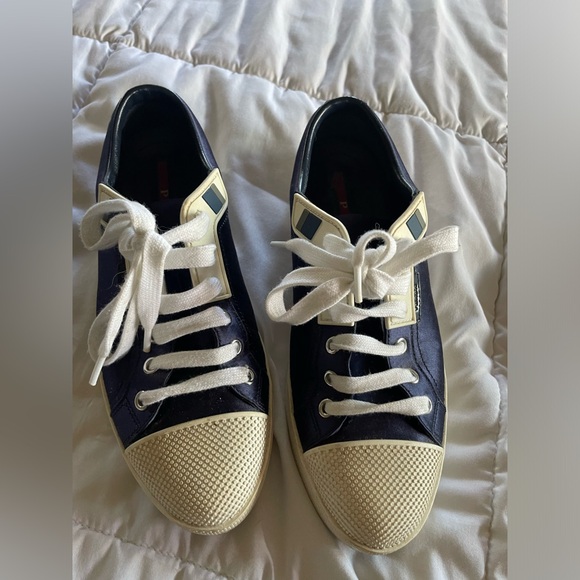 Prada satin sneakers blue size 36.5 - Picture 2 of 7